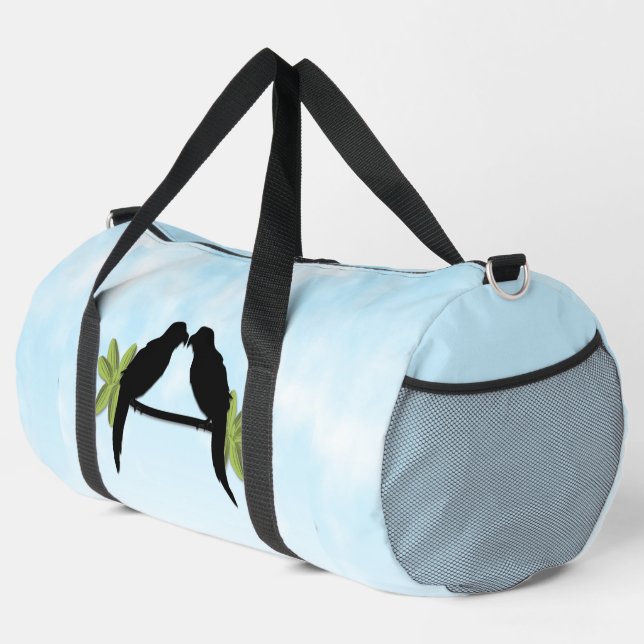 Liebe Papagei Duffle Bag (Rechte Ecke)