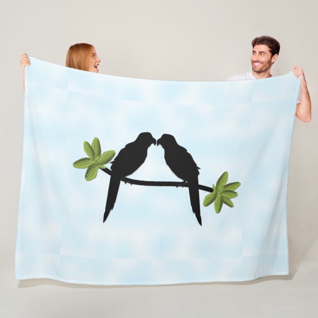 Liebe Papagei Fleecedecke (Beispiel)