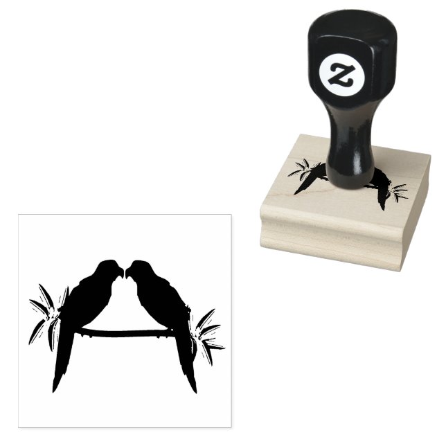 Liebe Papagei Gummistempel (Stempel)
