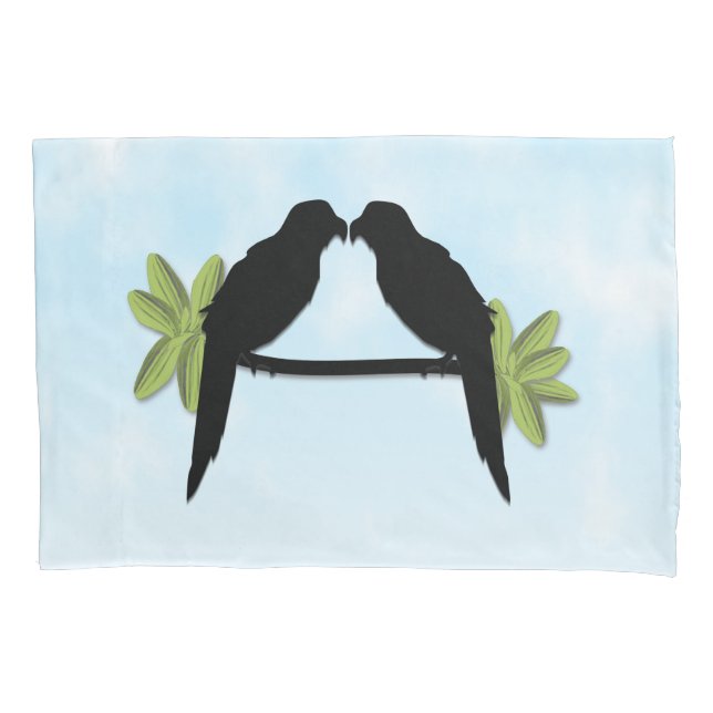 Liebe Papagei Kissenbezug (Vorderseite)