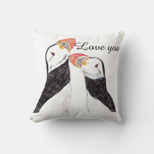 Liebe Papageientaucher Kissen