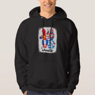 Liebe Para Life Gnome USA Flag 4. Juli Patrioti Hoodie