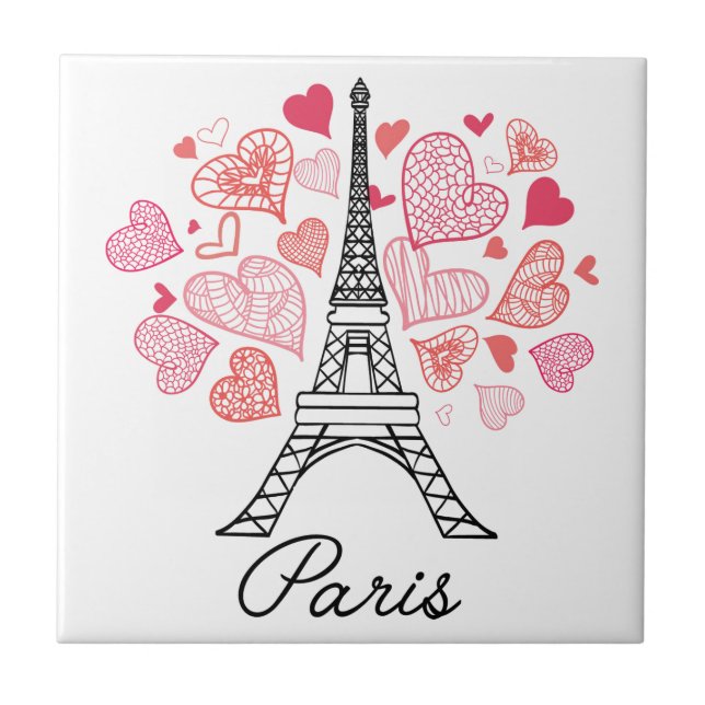 Liebe Paris, Frankreich Fliese (Vorderseite)