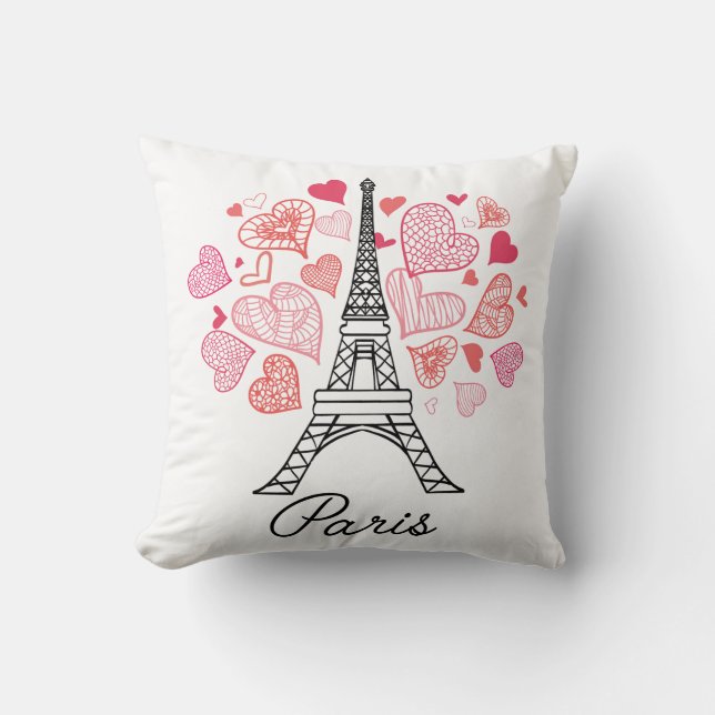 Liebe Paris, Frankreich Kissen (Vorderseite)