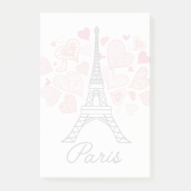 Liebe Paris, Frankreich Post-it Klebezettel (Vorderseite)