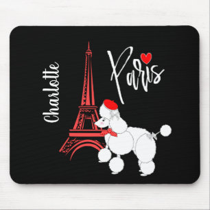 Liebe Paris French Poodle Super Niedlich Personali Mousepad