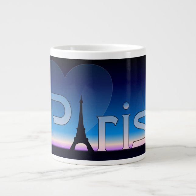 Liebe Paris Jumbo-Tasse (Vorderseite)
