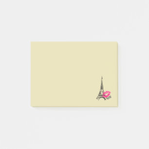Liebe Paris mit Eiffel-Turm-Illustration Post-it Klebezettel