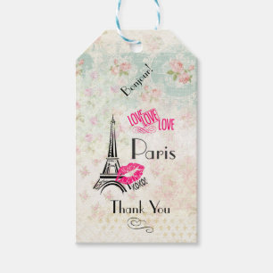 Liebe Paris mit Eiffelturm Danke Geschenkanhänger