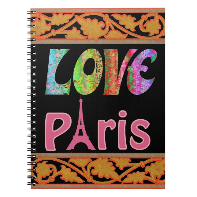 Liebe Paris Notebook Notizblock (Vorderseite)