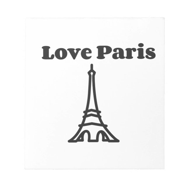 Liebe Paris Notizblock (Vorderseite)