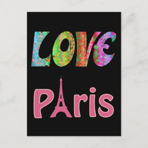 Liebe Paris Postcard Postkarte