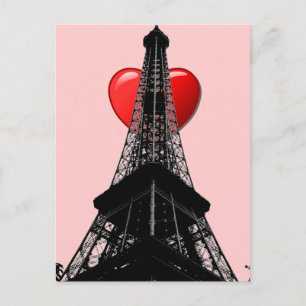 Liebe Paris Postcard Postkarte