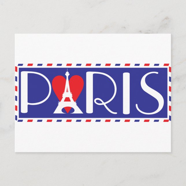 Liebe Paris Postkarte (Vorderseite)