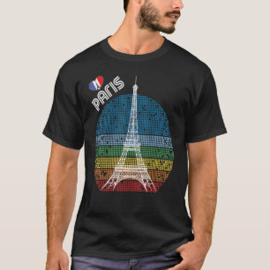 Liebe Paris Retro Eiffel Tower Frankreich Souvenir T-Shirt