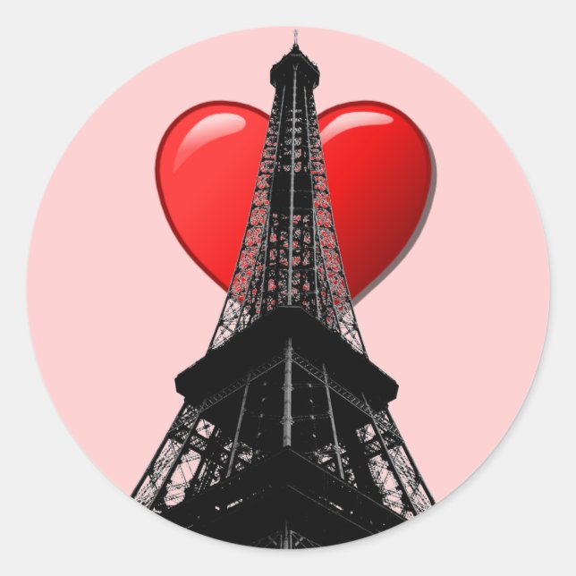 Liebe Paris Sticker (Vorderseite)