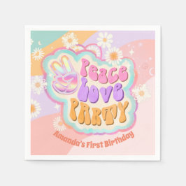 Liebe Party klassische Rundaufkleberplatte Serviette