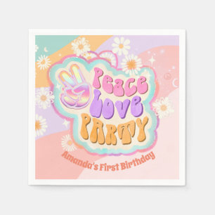 Liebe Party klassische Rundaufkleberplatte Serviette