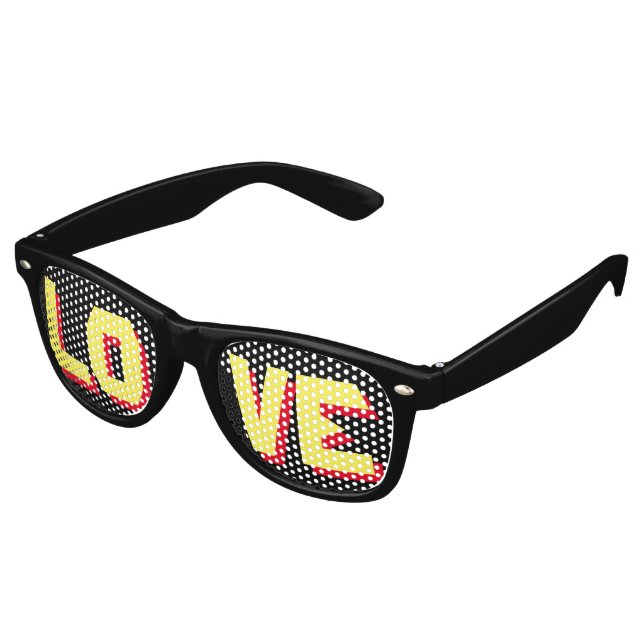 "LIEBE" Party Sonnenbrille (Schrägansicht)