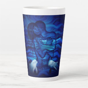Liebe, Passionsakt - Paar mit Dolphin Milchtasse