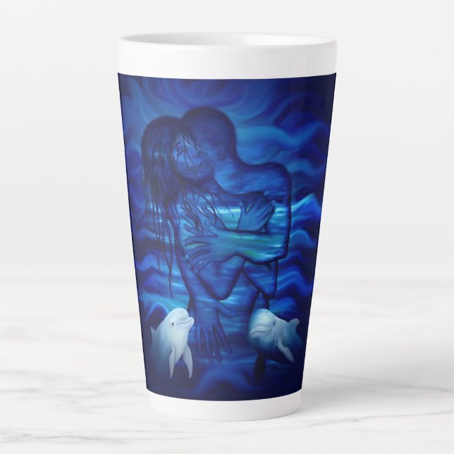 Liebe, Passionsakt - Paar mit Dolphin Milchtasse (Vorderseite)