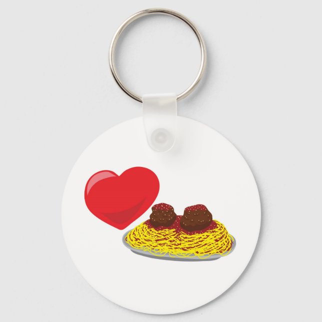 Liebe Pasta! Personalisierbar: Schlüsselanhänger (Vorderseite)