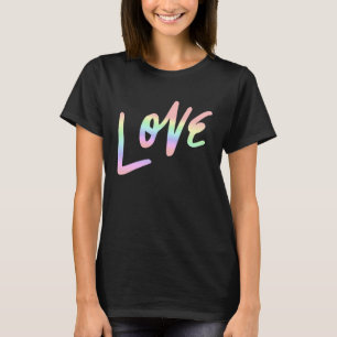 Liebe Pastel Rainbow Liebe Cool T-Shirt
