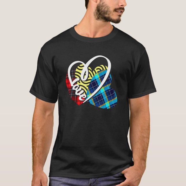 Liebe Patchwork Handwerker Hobby Romantisches Herz T-Shirt (Vorderseite)