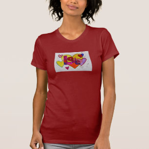 Liebe Patchwork Herz Glitzer Inspiration Shirts