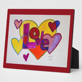 Liebe-Patchwork-Herz-Malerei Gedicht Plaque Fotoplatte