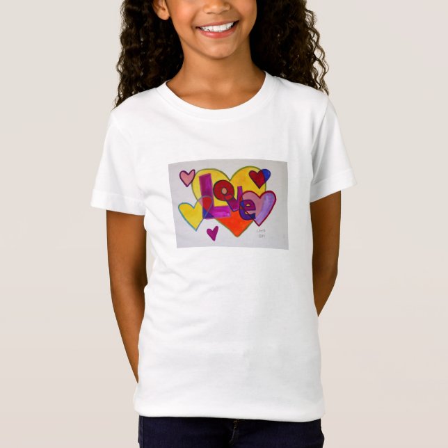 Liebe Patchwork Herzlich Willkommen in Word Art Sh T-Shirt (Vorderseite)