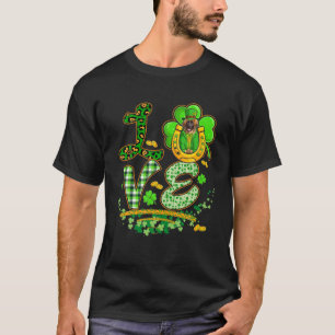 LIEBE Patrick's Day Leprechaun Leonberger Dog T-Shirt