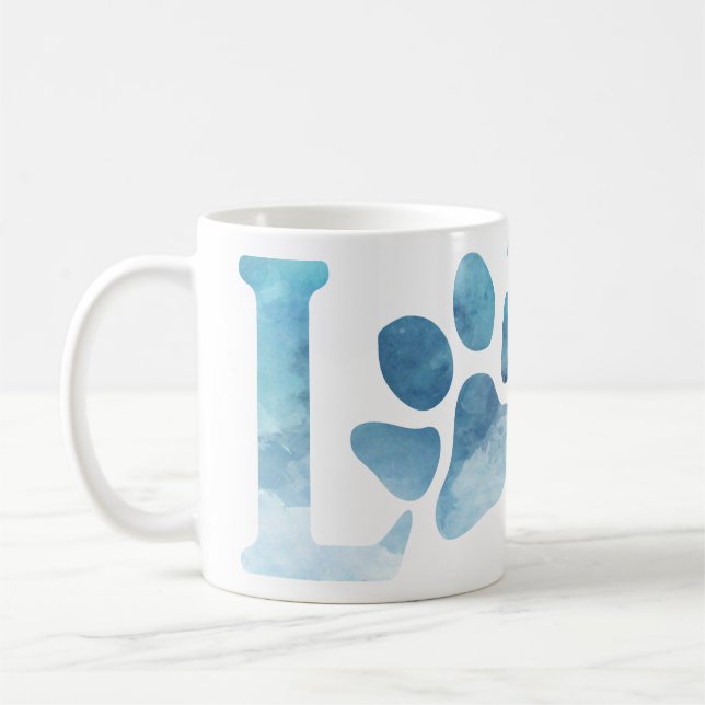 Liebe Paw Blue Kaffeetasse (Links)
