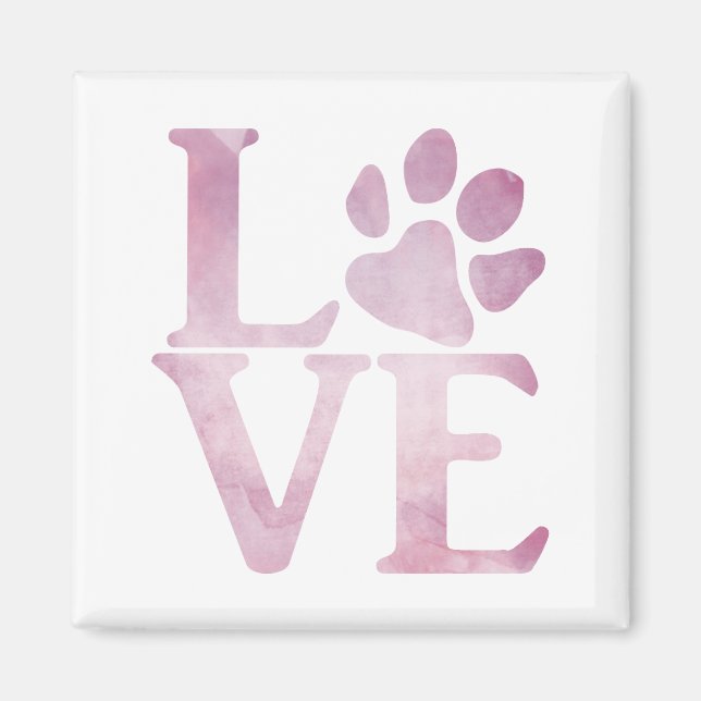 Liebe Paw Classic Pink Magnet (Vorne)