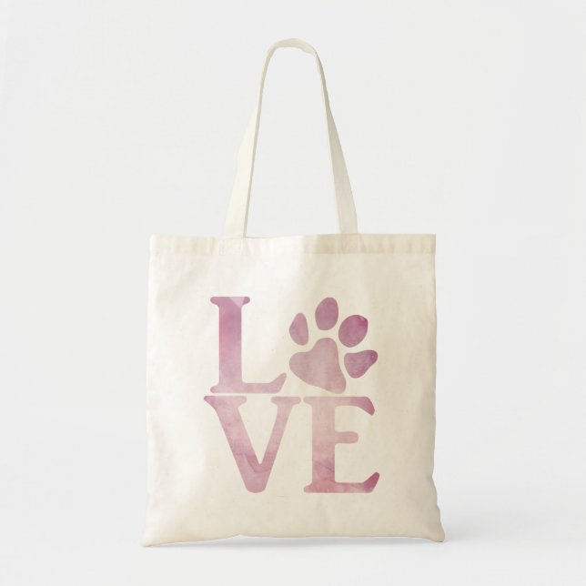 Liebe Paw Classic Pink Tragetasche (Vorne)