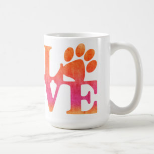 Liebe Paw druckt Kaffeetasse Tasse
