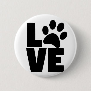 Liebe Paw (Hintergrundfarbe auswählen) Button