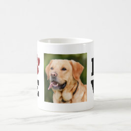 Liebe Paw Print Animal Lover Dog Lover Foto Kaffeetasse