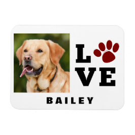 Liebe Paw Print Animal Lover Dog Lover Foto Magnet