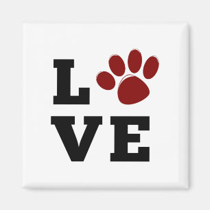 Liebe Paw Print Animal Lover Hund Lover Magnet