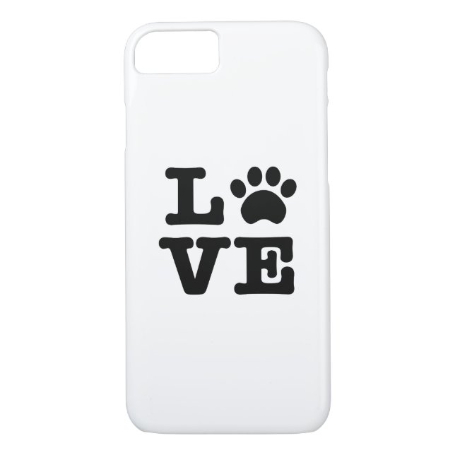 Liebe Paw Print iPhone 7 Fall Case-Mate iPhone Hülle (Rückseite)