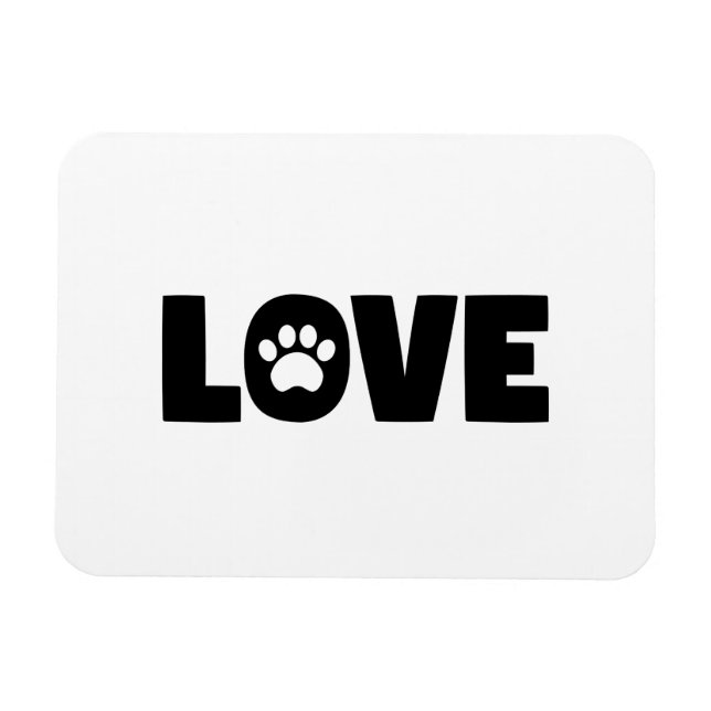 Liebe Paw Print Magnet (Horizontal)