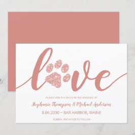 Liebe Paw Print Wedding Non-Foto Save the Date