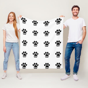 Liebe Paw Prints Fleecedecke