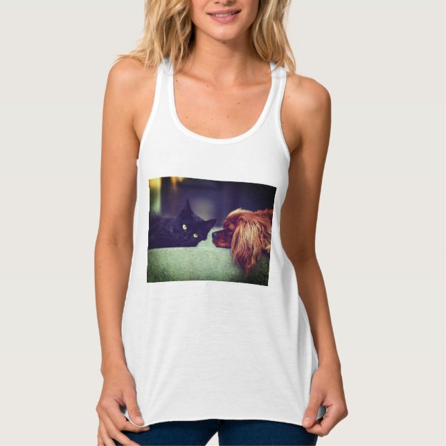 Liebe, Paws und Whiskers Tank Top (Vorderseite)