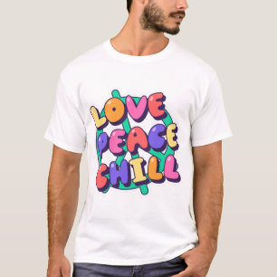 Liebe Peace Chill, Groovy Vibes Art T-Shirt