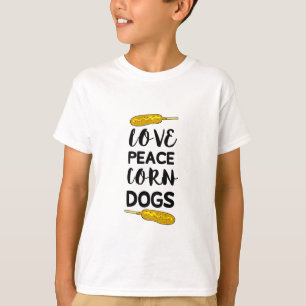 Liebe Peace Corner Hund Funny Food Lover T-Shirt