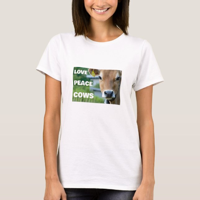 Liebe Peace Cows (light) T - Shirt (Vorderseite)