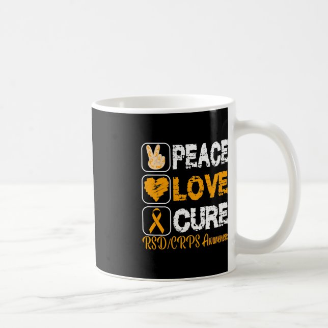 LIEBE PEACE CURE RSD CRPS AWARENZ KAFFEETASSE (Rechts)