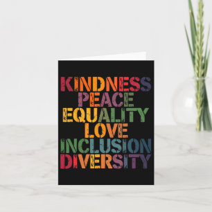 Liebe Peace Diversity Inklusion Equality Black His Karte